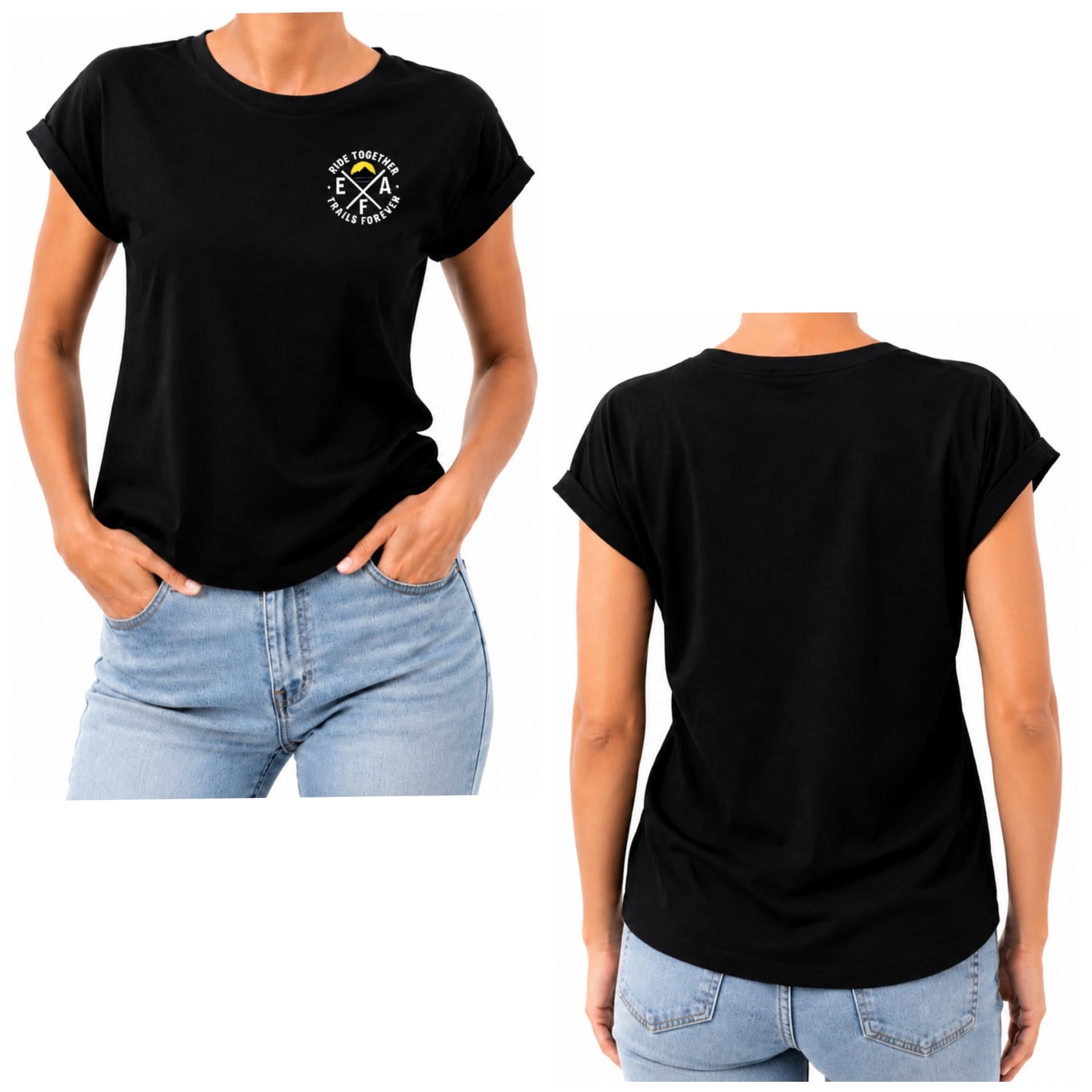 EFA - Damen Freizeit T-Shirt Schwarz (Variante 1)