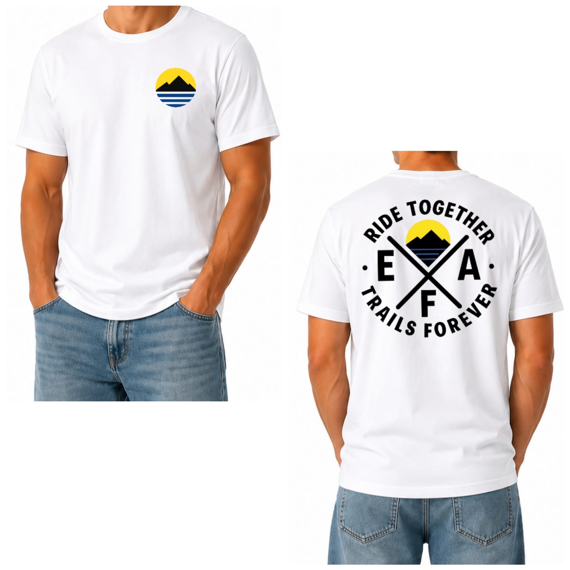 EFA - Herren Freizeit T-Shirt Weiß (Variante 2)
